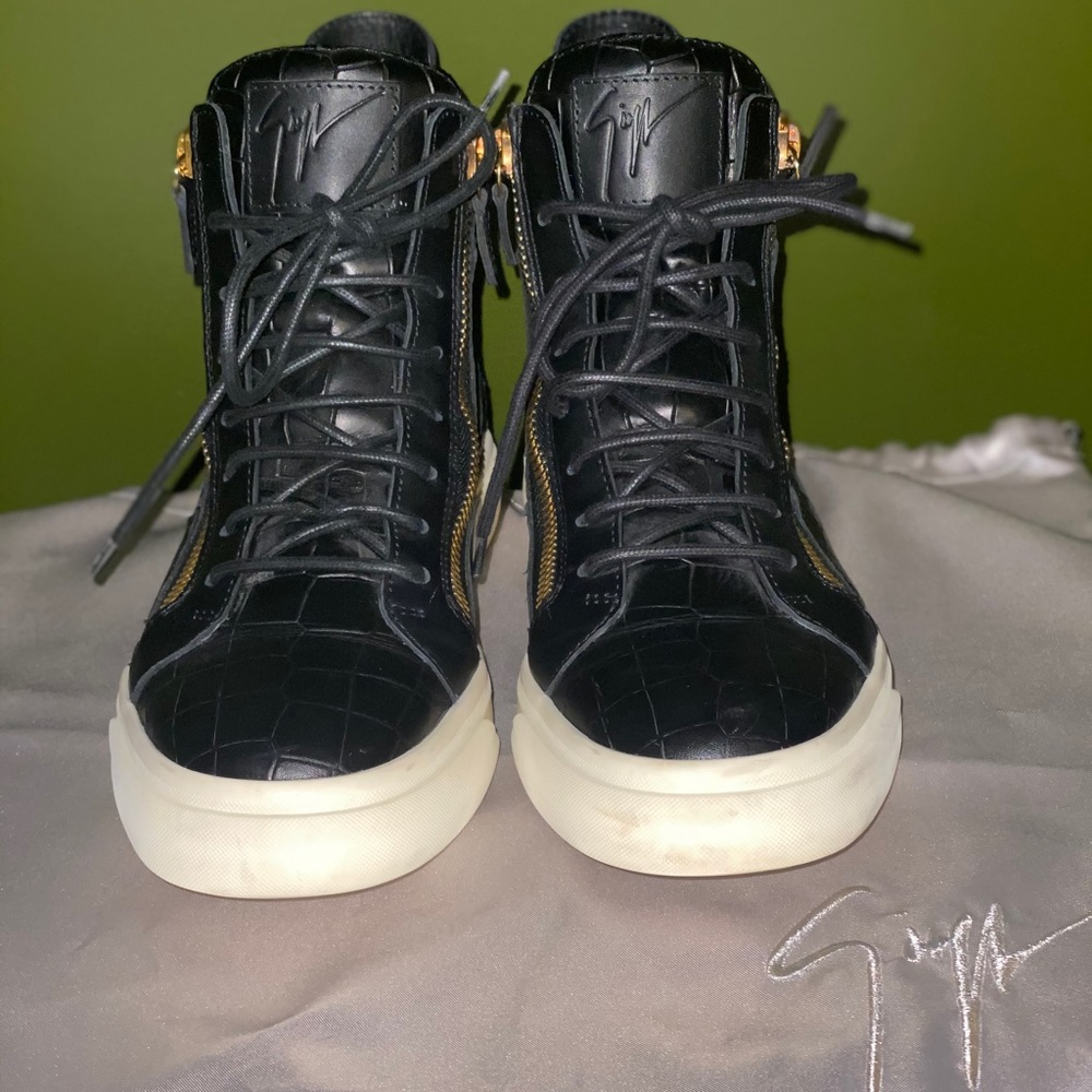 Giuseppe Zanotti Snake & Croc High-Top Sneaker - Picture 3 of 8